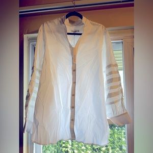 Chicos white blouse brand new size 18 with silver beading